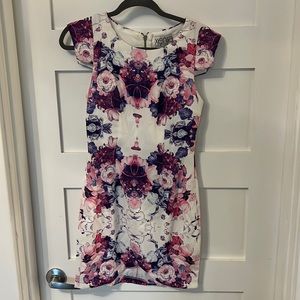 Pink and purple mini dress